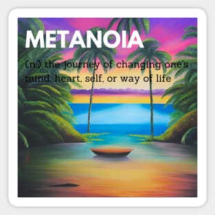 metanoia journey mind heart self life text sticker Sticker